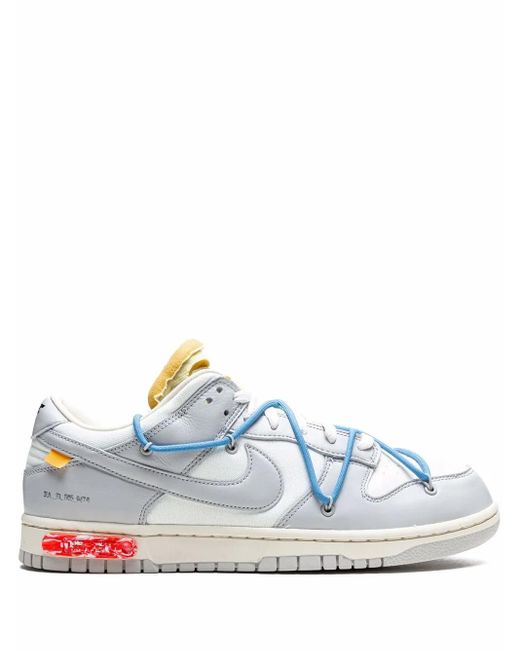 NIKE X OFF-WHITE Blue Dunk Low "Lot 05" Sneakers