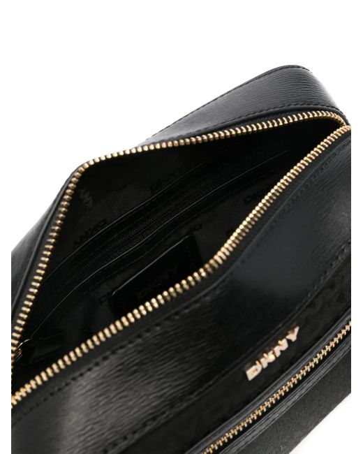 DKNY Black Bryant Ave Logo-Print Crossbody Bag