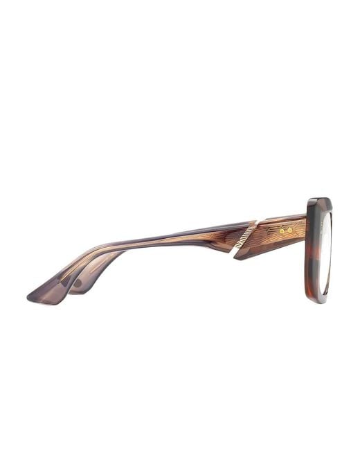 Dita Eyewear Brown Mahine Square Glasses