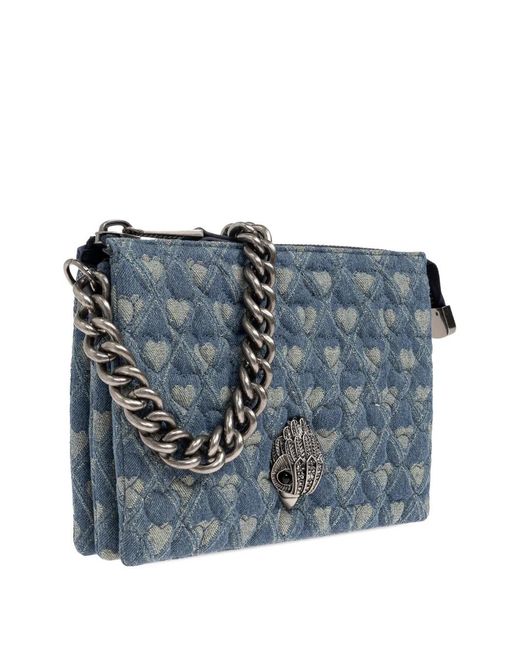 Kurt Geiger Blue Kensington Puff Chain-Strap Shoulder Bag