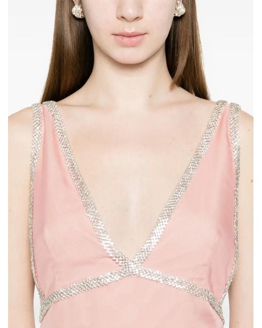Vivetta Pink V-Neck Mini Dress