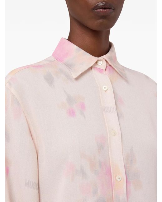 Moschino Pink Printed Shirt