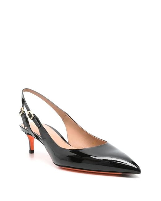 Santoni Black With Heel