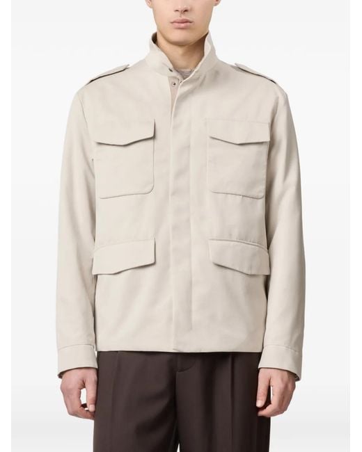 Tod's White Front-Pocket Field Jacket for men