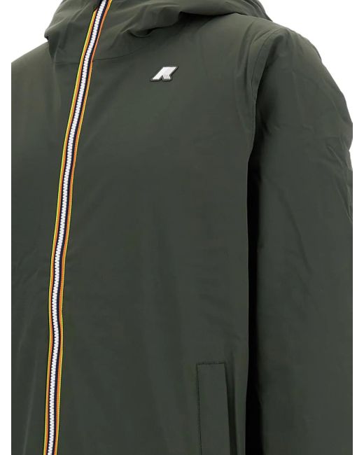 K-Way Green Jacobst Warm Reversible Padded Coat for men
