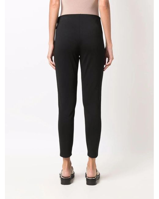 Calvin Klein Black Cropped Faux-Leather Leggings