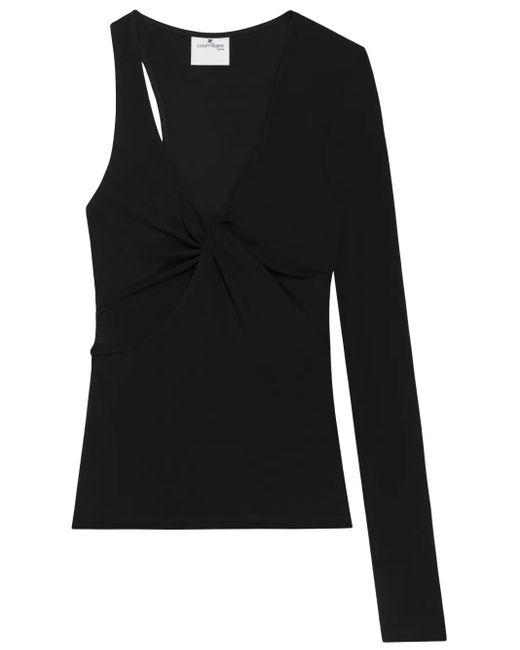 Courreges ツイストディテール トップ Black