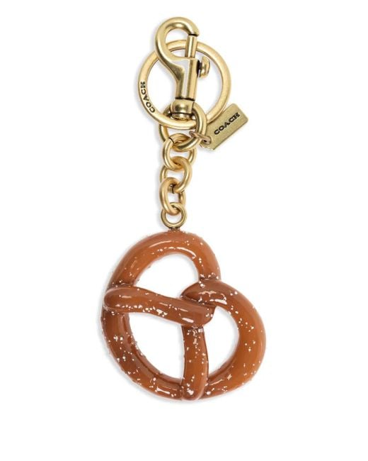 COACH Metallic Small Pretzel-Motif Bag Charm