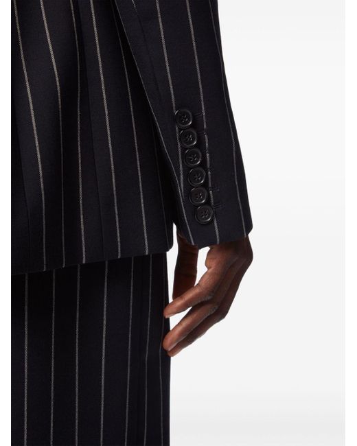 Nina Ricci Black Pinstripe Wool Blazer