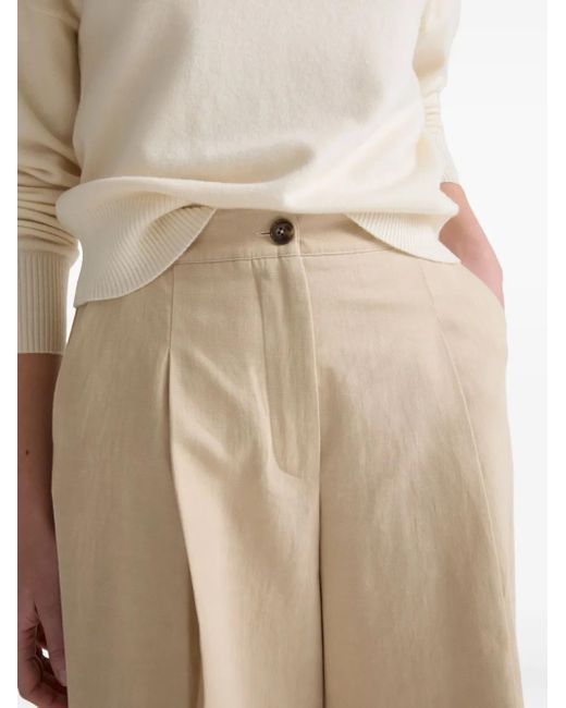 Yves Salomon Natural Hose mit Bügelfalten