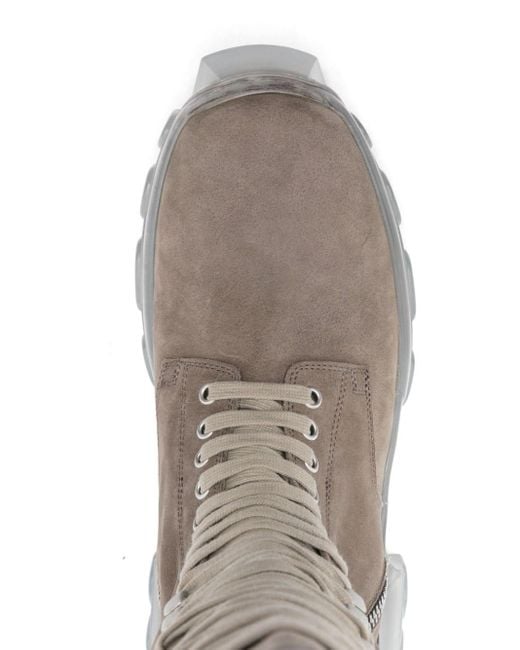 Rick Owens Brown Lace-up Nubuck Boots for men