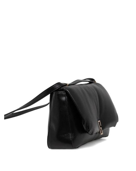 Guess Black Alizee Flap-Detail Shoulder Bag