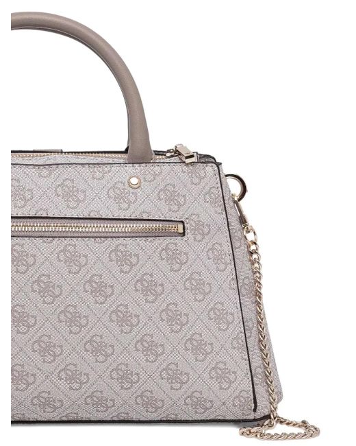 Guess Handtas Met Logoprint En Structuur in het Gray