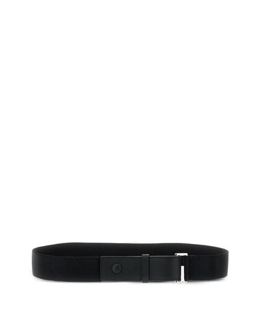 Max Mara White Masvisino Negro Viscosa Algodon Belt