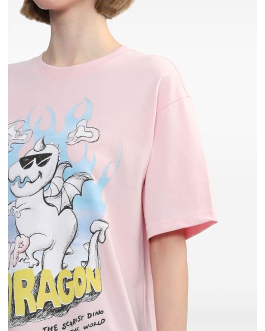 SJYP Pink T-Shirt mit grafischem Print