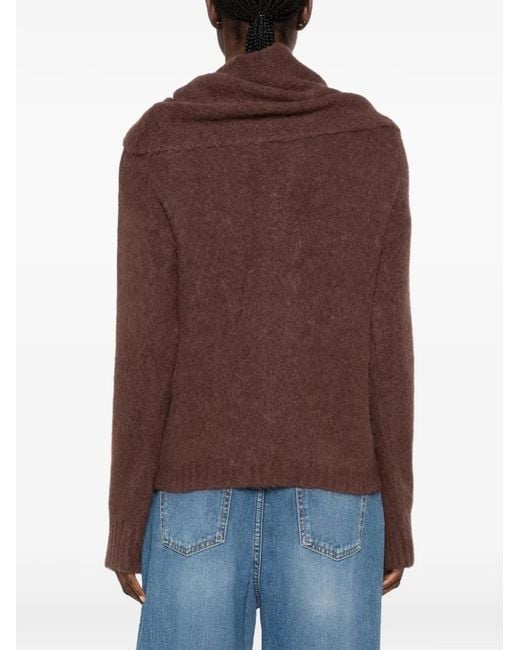 SIMONA CORSELLINI Brown Safety-Pin Sweater