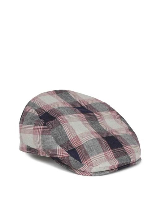 Lock & Co Gray Grosvenor Checked Beret for men