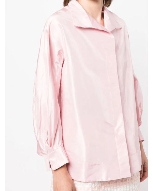 Shiatzy Chen Blouse Met Brede Kraag in het Pink