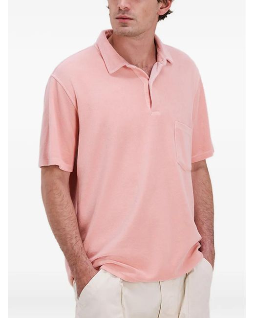 Fortela Pink Missourim Front-Pocket Polo Shirt for men