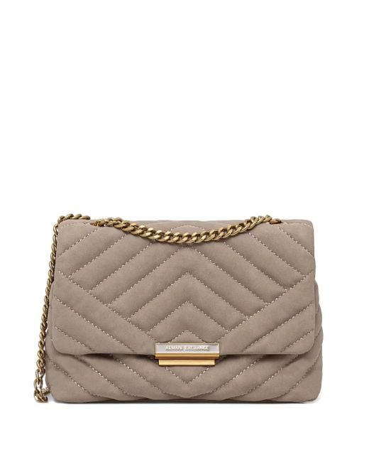ARMANI EXCHANGE Quilted Crossbody Bag Gray