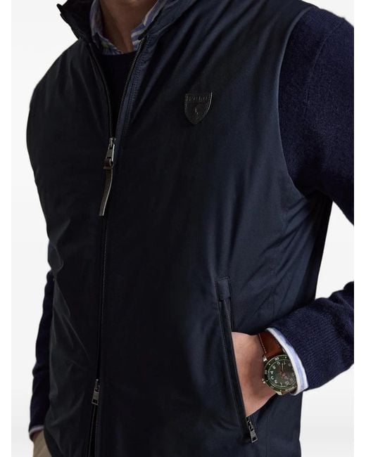 Polo Ralph Lauren Blue Shield-Patch Gilet for men