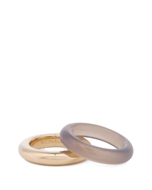 BY PARIAH Metallic Stacked Rings (Set Of Two)