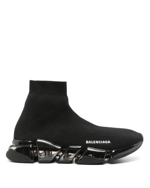 Balenciaga Black Logo Speed Sneakers for men