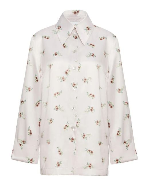 Sleeper Natural Blossom-Print Shirt