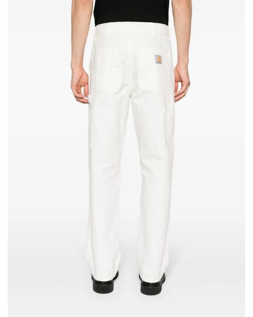 Carhartt White Single Knee Jeans for men