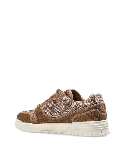 COACH Brown Baskets Imprimées À Lacets
