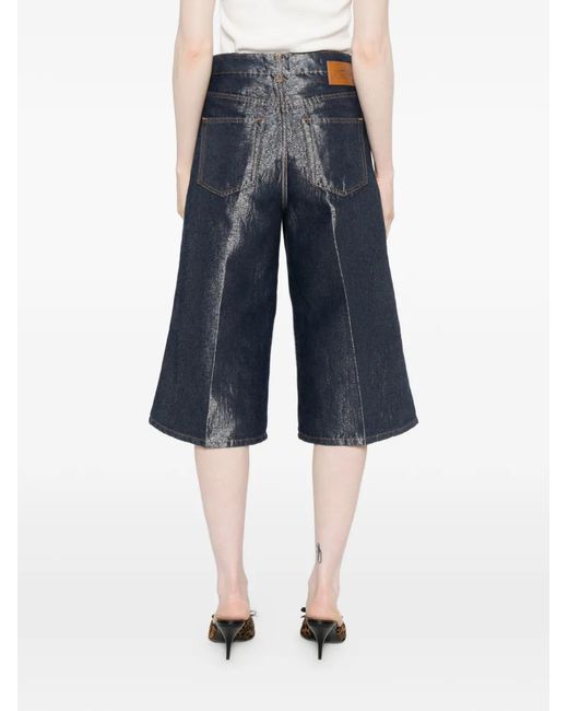 Ganni Gray Denim Bermuda