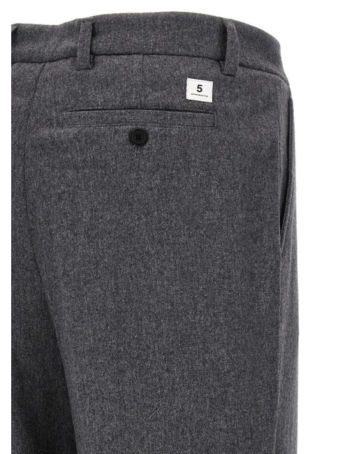 Department 5 Gray Gin Pleated Trousers for men