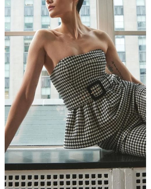 Cara Cara Gray Christopher Houndstooth Flared Trousers