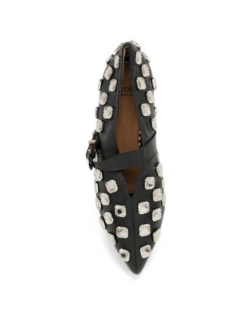 Toga White Stud-Embellished Buckle-Fastening Pumps