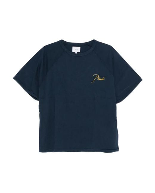 Rhude Blue T-Shirts And Polos for men