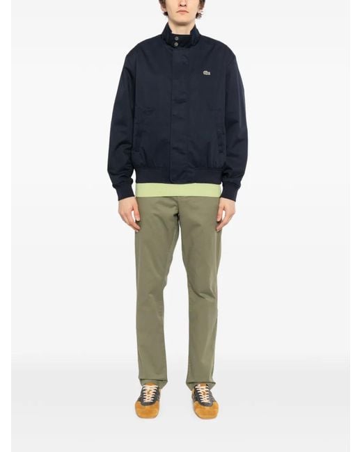 Lacoste Black Twill Harrington Jacket for men