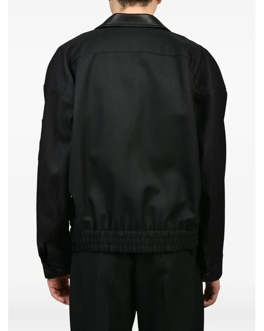 CEDARWOOD Black Studded Wool Jacket for men
