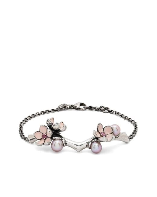 Shaun Leane Metallic Cherry Blossom Sterlingsilber-Armband mit Diamanten