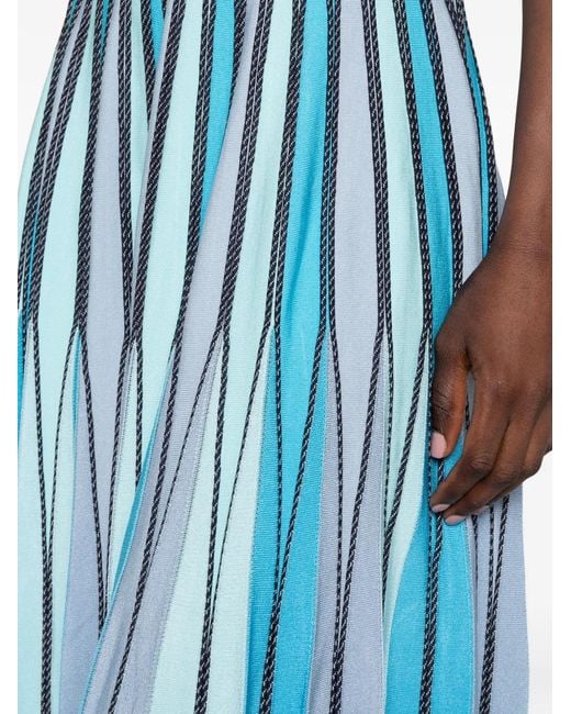 Jonathan Simkhai Blue Soleil Striped Midi Dress