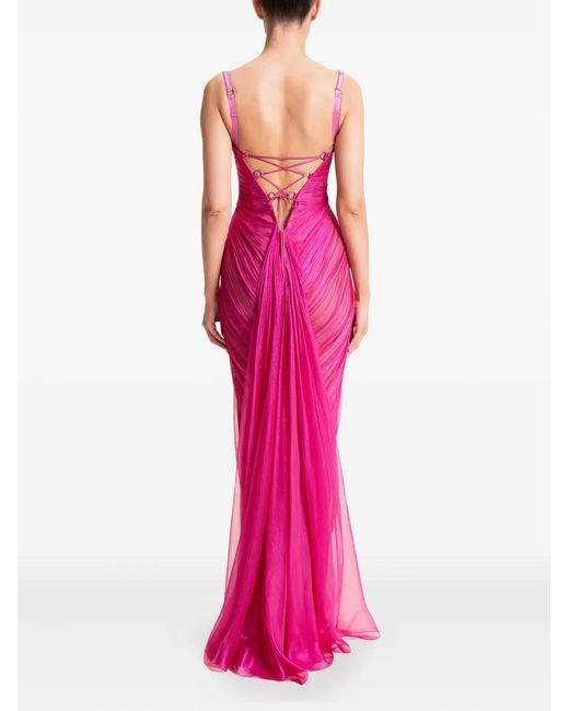 Maria Lucia Hohan Hollowed-Out Lace Dress in Pink | Lyst