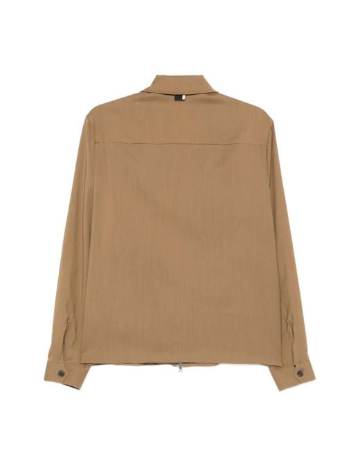 Low Brand Natural Button Zip Jacket for men