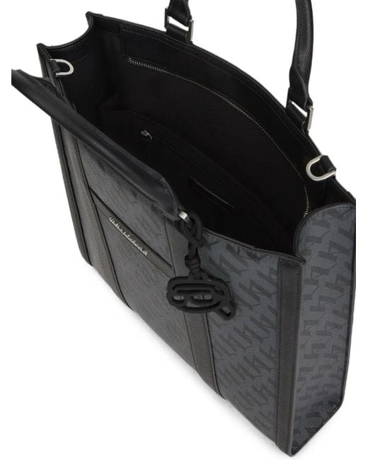Bolso Shopper Ikon Monogram Karl Lagerfeld de hombre de color Black
