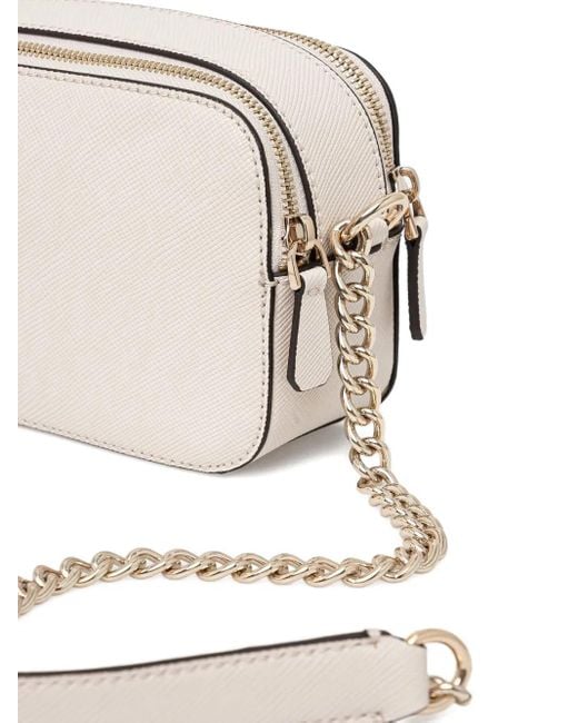 Borsa A Tracolla Con Applicazione Logo di Guess in Natural