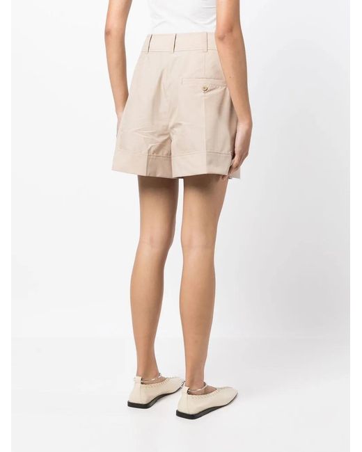 3.1 Phillip Lim Natural Pleat-Detailing Belted Shorts