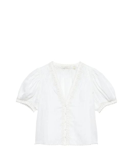 Doen White Brigitta Blouse