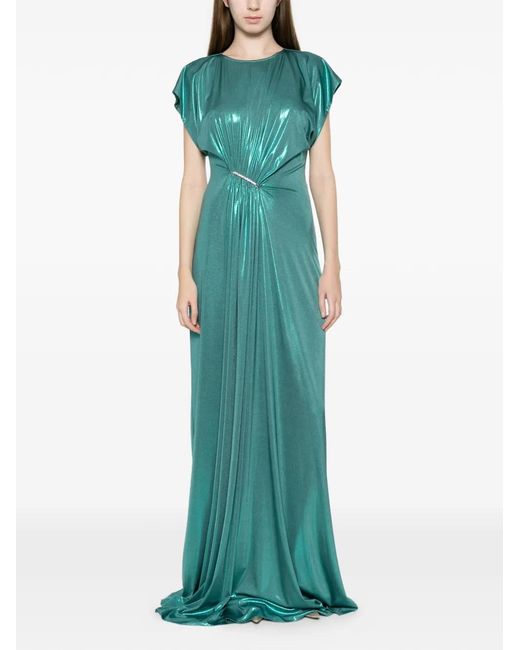 Nissa Green Draped Gown