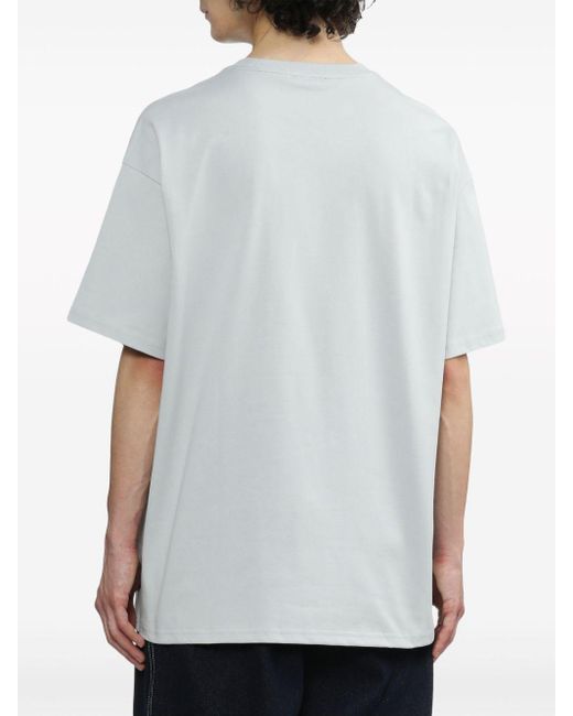Camiseta con texto estampado FIVE CM de hombre de color White