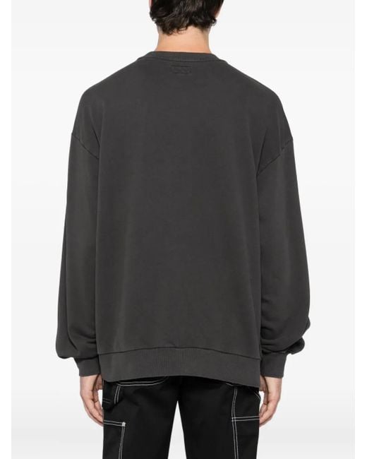 Izzue Black Graphic-Print Sweatshirt for men