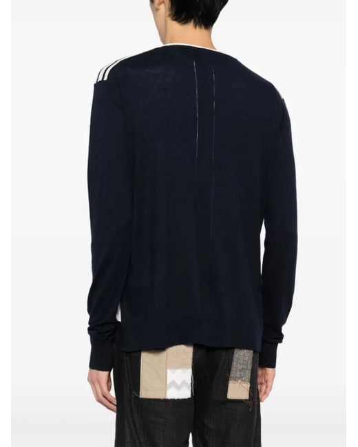Private Stock Blue The Albert Stripe-Detail Cardigan for men