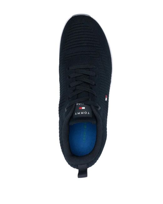 Tommy Hilfiger Blue Ribbed Texture Sneakers for men